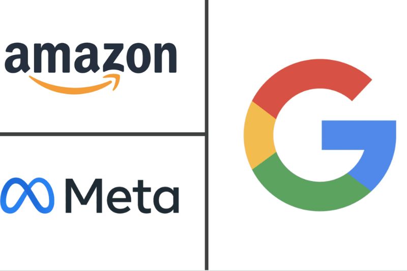 Meta, Google y Amazon abarcan casi la mitad de la publicidad en el mundo