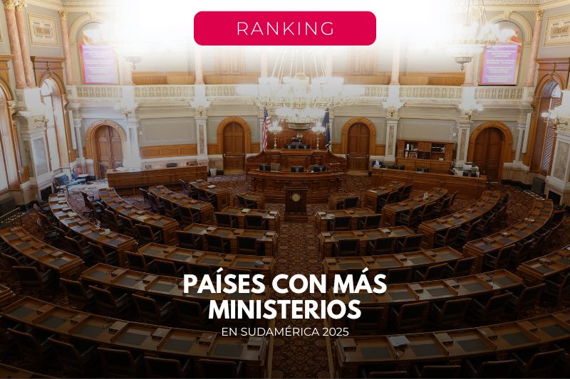 Ranking: países con más ministerios en Sudamérica 2025